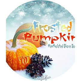 Frosted Pumpkin - All Natural Menthol Shaving Soap for Men and Women. Made with Coconut & Pumpkin Oil.