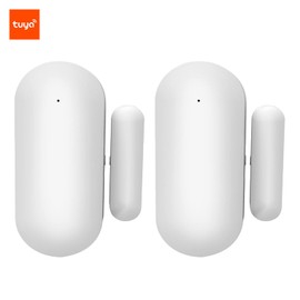 YUEKU WiFi Door Sensors Alarms Contact Wireless Door Window Magnet Entry Detector Sensor for Home Security APP tuya（2pcs）