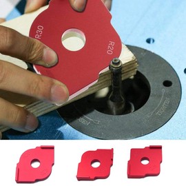 Vogueing Tool R5-R30 Wood Board Accessories Round 1 Set R5-R30 Quick Radius Corner Table Bits Router Jig Angle Templates High Precision Quick Locator Woodworking Tool