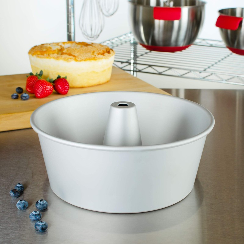 Fat Daddio's PAF-10425 Anodized Aluminum Angel Food Cake Pan, 10