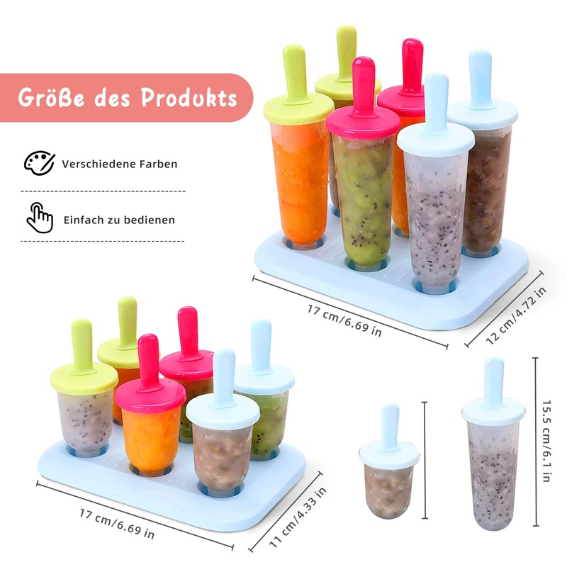 Ice Moulds, 12 Ice Lolly Moulds, Ice Lolly Moulds with
