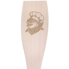 Large 'Fish Chef' Wooden Cooking Spatula (SA00023560)