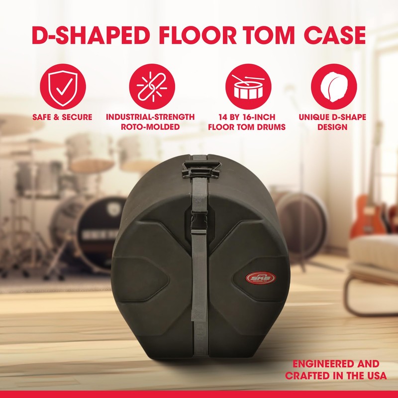 SKB 14" x 16" Tom Case with Padded Interior, D-Shaped