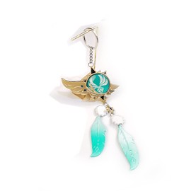 C/Y Genshin Impact Key Pendant, Eye of God, Anime Metal Key Pendant, 7 Elements, Luminous Night Key Pendant with Fashion Cosplay Pendant, gray