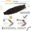 RUNATURE Tape in Hair Extensions Human Hair Curly Tape in