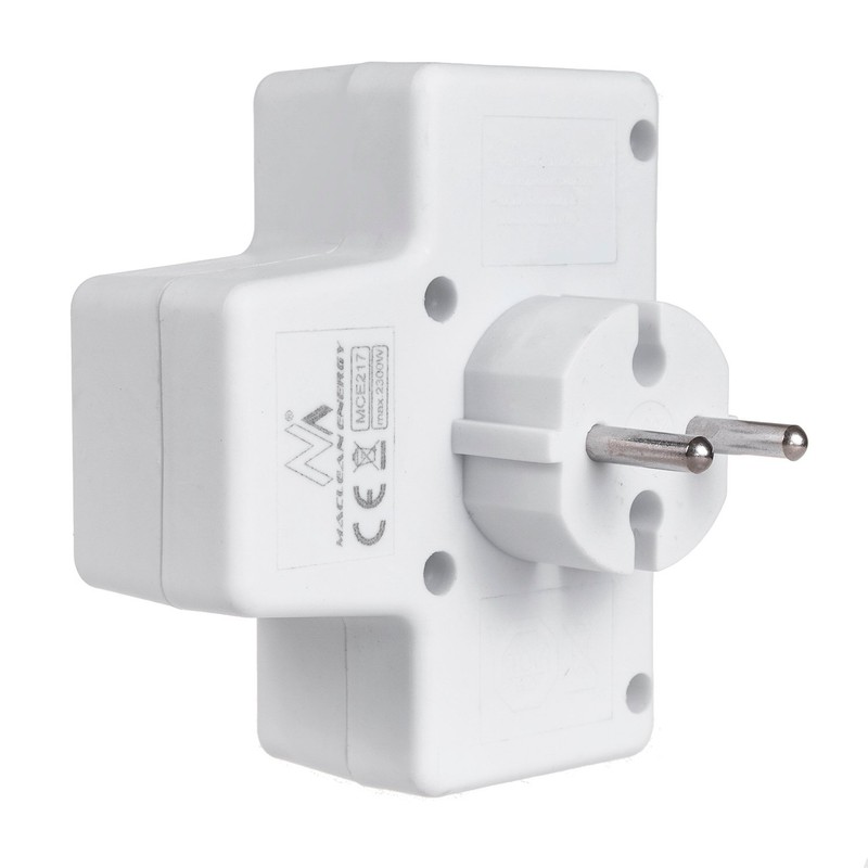 Maclean MCE217 - MCE217 Four-phase power socket with switch 4x2,5A