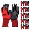 koundeneko Work Gloves, Set of 10, Anti-Slip, Stretchable, Breathable, Mechanic