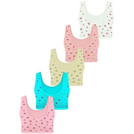 LOREZA ® 5 Bustier Wide Straps Bra Girls Cotton Sports Bra Size 140 - 170. - M-215, size: 164-170