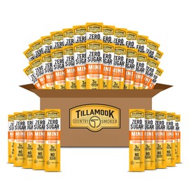 Tillamook Country Smoker Zero Sugar Teriyaki Mini Smoked Sausages, 0.33 oz, 36 Ct, Individually Wrapped Beef Sticks for Afternoon Snacks, Lunchboxes, Travel, Real Hardwood Smoked
