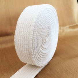 Kawaii Easy Crafting 1 Inch X 5yards Thickness 2mm Cotton Twill Tape Fabric Bias Tape Webbing Strap Off White Handle Tote Bag Purse Luggage Collar Belt Strapping - Sewing DIY Gift Wrapping Decoration