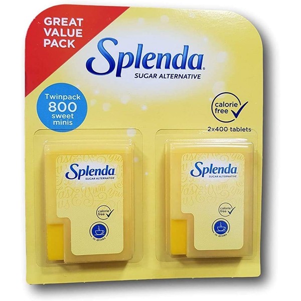 Splenda Minis 400 Per Pack -Pack of 2 (Totals 800) For Coffee Tea And All Hot Beverages