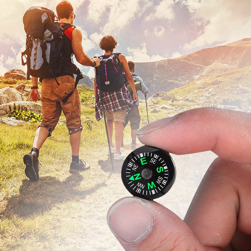 Pack of 12 Button Compass Bulk, Compass for Children, 20