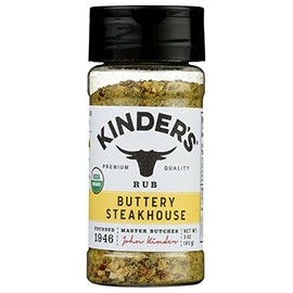 Kinder's Organic Buttery Steakhouse Rub, USDA Organic, Gluten Free, 3 Ounce (Pack Of 8)