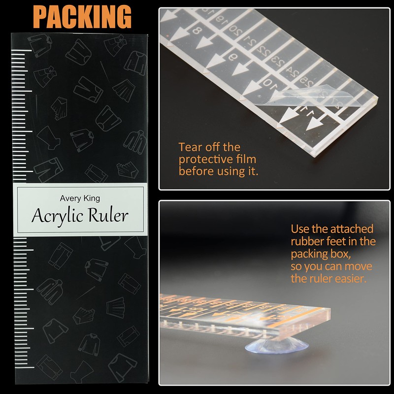 T-Shirt Alignment Ruler Guide Tool Set with Acrylic to Center