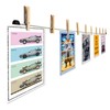 LeTOMA - High-quality steel photo rope with rustic wooden clips