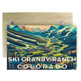 Ski Granby Ranch Colorado Mementos Souvenir Wooden 2X3-Inch Fridge Magnet