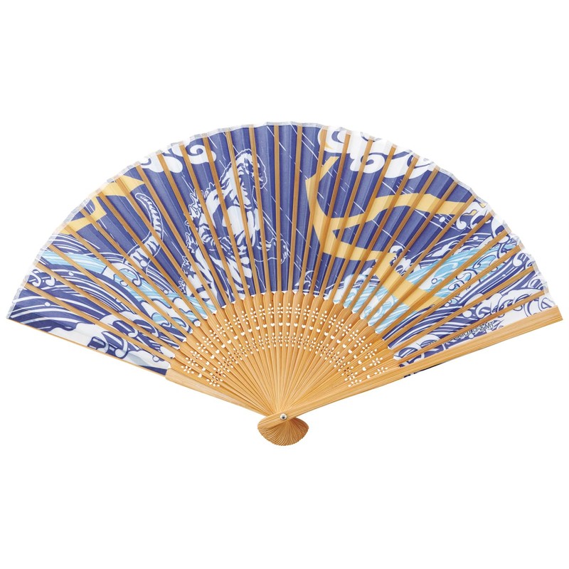 Skater ZSS1-A Fan Japanese Style Bamboo Godzilla Boy