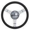 14" Gun Metal Billet Steering Wheel Half Wrap with Horn