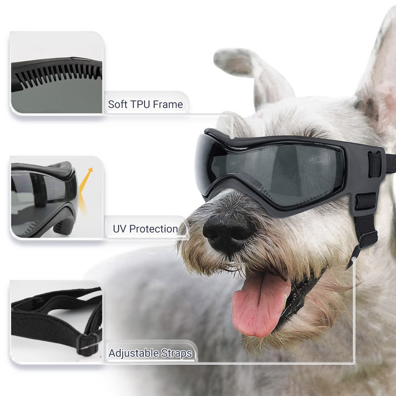 NAMSAN Dog Sunglasses Medium Breed, UV Protection Doggy Goggles Small