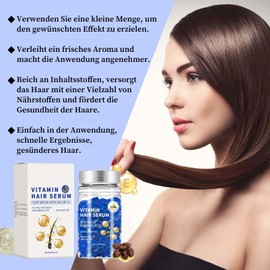 Clawrex Haar Vitamine Serum Capsule, 30 Stück Haarvitamine Kapseln, Vitamin Hair Care Oil für Anti-Frizz Haarbruch, Moisturizing Haarpflege Haaröl Reich an Vitamin A C E B5, Repariert Geschädigtes