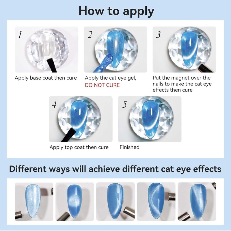 senvenski Jelly Glass Cat Eye Gel Nail Polish with Magnet