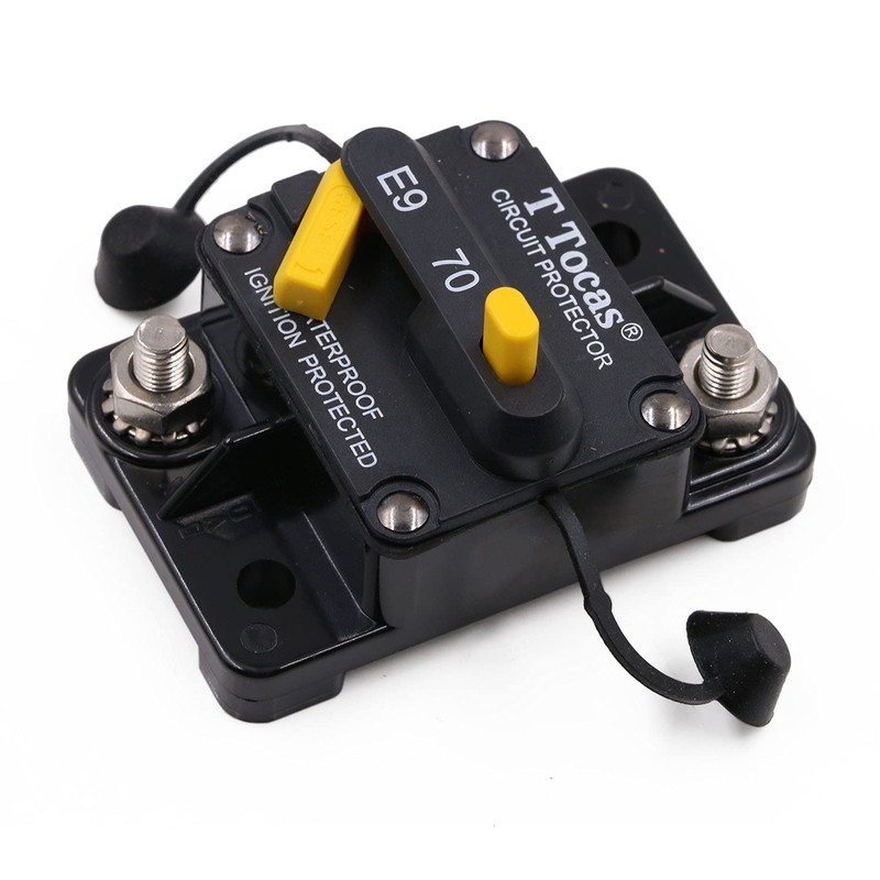 T Tocas E9 70 Amp Circuit Breakers with Manual Reset