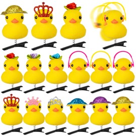 12 Pcs Duck Clips for Hair, Yellow Womens Duck Hair Clip for School Home Party Props