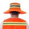 Unisex High Visibility Reflective Bucket Hat Mesh Wide Brim Work