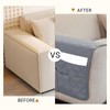 NiCoLa Armrest Covers for Sofa, Grey Chair Arm Covers, Washable