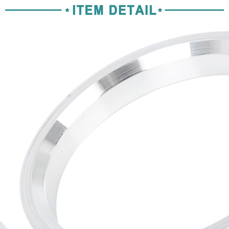 ACROPIX 73.1 to 64.1 mm Hub Centric Rings Silver Tone