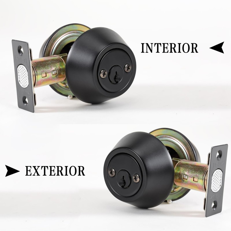 Double keyed Deadbolt Lock - Keyed on Both Sides, 2-Way
