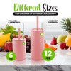 Cascade Kids Silicone Kids Smoothie Cups with Straws and Lids,