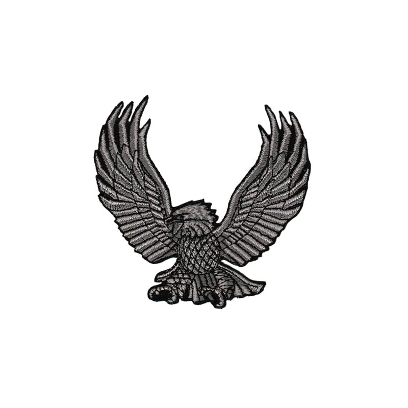 Eagle Grey Eagle Sew-On / Iron-On Patch, Iron-On Patch, Bird