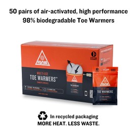 Ignik 8-Hour Compostable Toe Warmers with Resealable AirBarrier Pouch, 50 Pairs