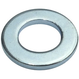 AERZETIX - C49254 - Set of 100 Flat Wider Washers - M7 Diameter 14 mm H 1.5 mm - Galvanised Steel - DIN 125 - for Wooden Structures
