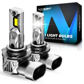 NOVSIGHT H10 9145 LED Fog Light - 1:1 Mini Size,16000LM 600% Brightness, 6500K Cool White 9145 LED Fog Bulb, Wireless Plug and Play 9140/9045/9040 Light,IP68 Waterproof, Pack of 2