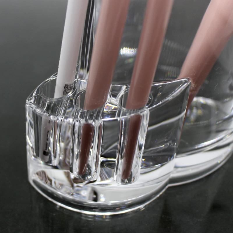 GemRich Makeup Brush Case, Makeup Brush Stand, Cosmetic Storage, Acrylic,