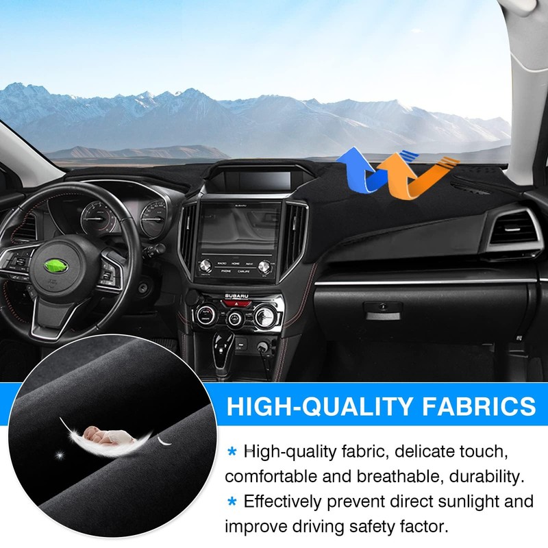 Autorder Dashboard Cover Mat for Subaru Forester 2019-2024 Accessories Dash