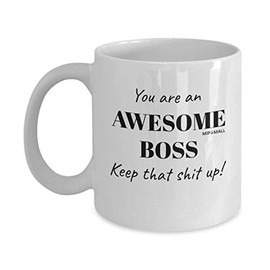 MIPOMALL Awesome Boss Mugs Cup - Funny Leaving Gifts for Colleagues Boss Friend Men Women, Birthday Gifts for boss, Present - MG0059