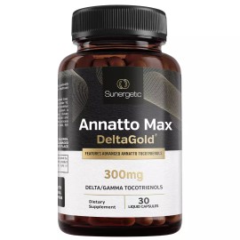 Sunergetic Premium Annatto Tocotrienol Supplement - 30 Liquid Capsules