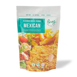 Pereg Mexican Bread Crumbs (12 Oz x 6 Pack) - Mexican Flavor Seasoned Bread Crumbs - Bread Crumbs for Coating & Stuffing - Coat Burger, Schnitzel, Vegetables, Meatballs - Non GMO