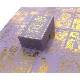 Lavender Tarot & Guide | Classic Tarot Design and Gold Foil