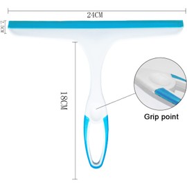 Shine Squeegee for Shower,Hand Held Rubber Glass Shower Squeegee, with Hanging Hole Squeegee for Shower, Glass Door, Car Windows,Multifunctional Squeegee Tool