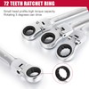 Eastvolt 12-Piece Flex-Head Ratcheting Wrench Set, Metric 8mm-19mm, Combination Ended