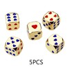 Yungluner 5 Pieces Metal Heart Pattern Round Corner Role Playing