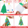Yuxung 24 Sets Christmas Craft Kits DIY Christmas Tree Necklace