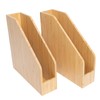 Ninebendstreams 2 Pack Bamboo Magazine File Holder Book Holder Frames