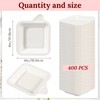 400 Pcs Small Disposable Paper Plates 4 Inch Mini Square
