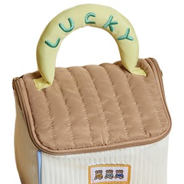 Milageto Makeup Case Cosmetic Bag Lightweight Portable Toiletry Kit Bag Travel Make up Organizer for Makeup Brush Lipstick Eye Shadow, Coffee