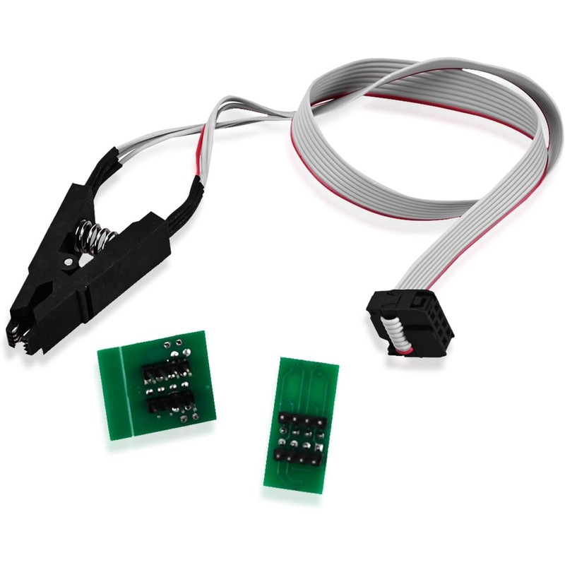 CH341A Programmer & Removable SOP8 Test Clips Organizer,CH341A+SOP8 double board